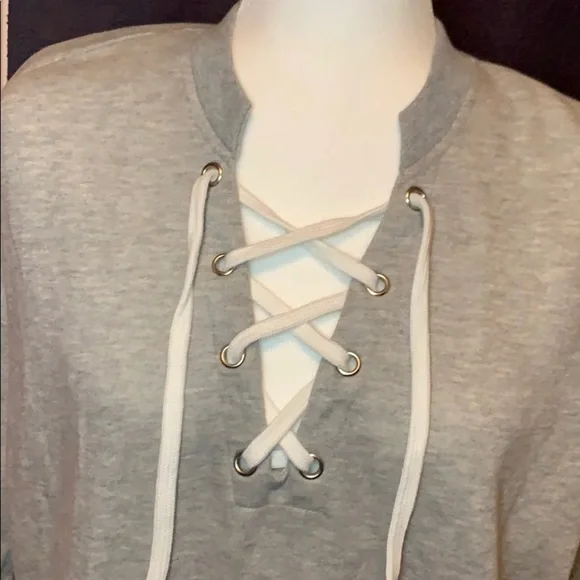 LACE-UP Sweatshirt dress - Picture 3 of 6